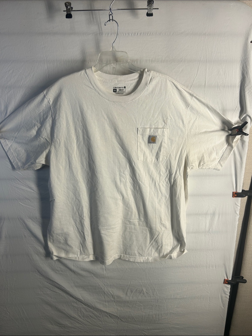 Carhartt Men's White Short-Sleeve Pocket Tee